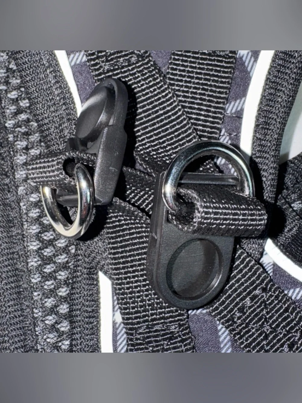 Black Plaid Mesh Dog/Cat Harness with Matching Leash Small Escape Proof